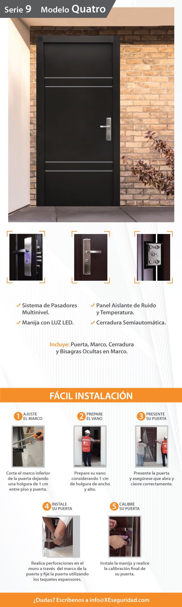 Puerta de Seguridad Izquierda Quatro XE Seguridad